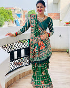 Emerald Green "Sada Saubhagyavati" Soft Silk Saree with Royal Doli Pallu