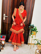Premium Pure Viscose Red Gharchola Saree – Sada Saubhagyavati Bhava Collection