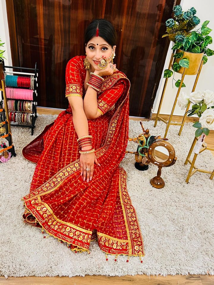 Premium Pure Viscose Red Gharchola Saree – Sada Saubhagyavati Bhava Collection