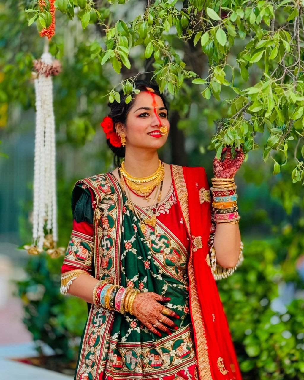 Premium Green & Maroon Panetar Patola Wedding Saree Collection – Shubh Laabh 2
