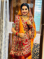 Premium Orange Yellow & Maroon Colour Panetar Patola Silk Saree – Shubh Laabh 2 Wedding Collection