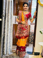 Premium Orange Yellow & Maroon Colour Panetar Patola Silk Saree – Shubh Laabh 2 Wedding Collection