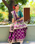 Krisha Premium Wine Purple Pure Jacquard Silk Saree
