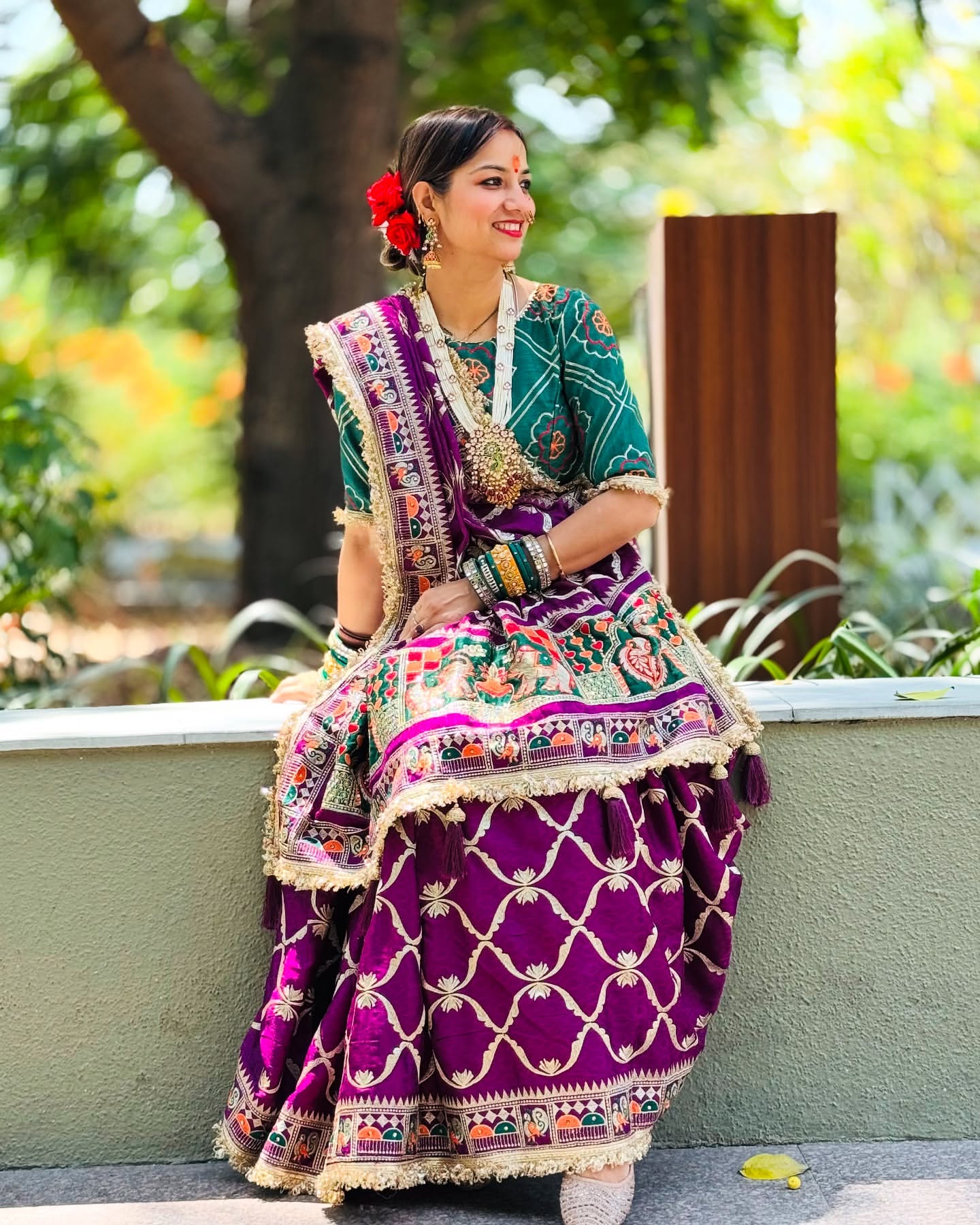 Krisha Premium Wine Purple Pure Jacquard Silk Saree