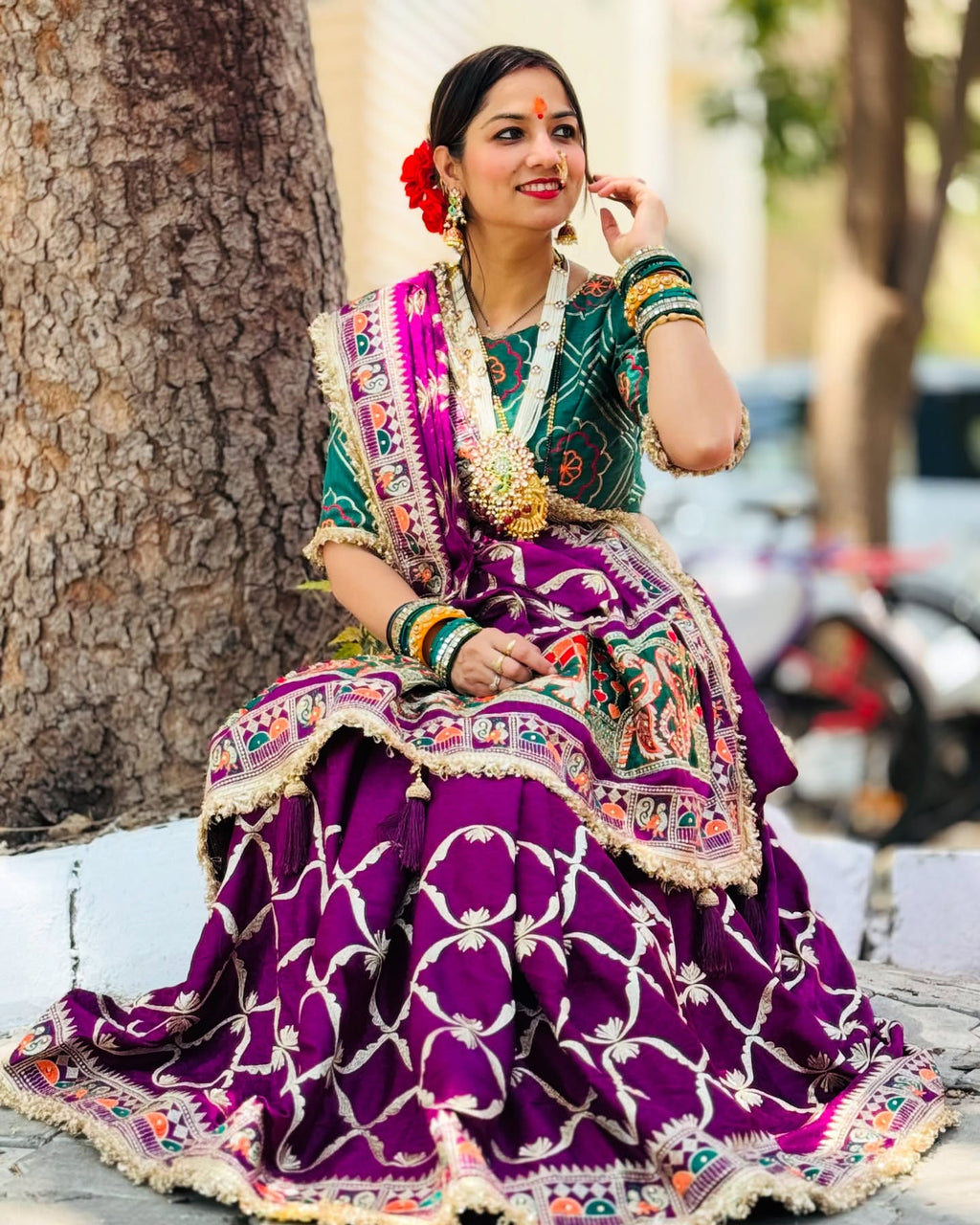 Krisha Premium Wine Purple Pure Jacquard Silk Saree