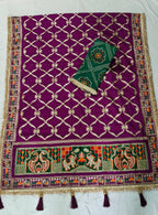 Krisha Premium Wine Purple Pure Jacquard Silk Saree