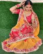 Premium Pure Viscose Yellow Gharchola Saree – Vat Savitri Special Collection
