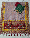 Kusum Lavender Soft Silk Sada Saubhagyavati Bhava Wedding Patola Saree