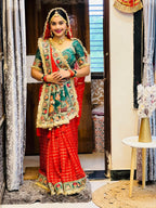 Premium Pure Viscose Red Gharchola Saree – Vat Savitri Special Edition