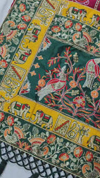 Kusum Pink Colour Sada Saubhagyavati Bhava Wedding Patola Saree